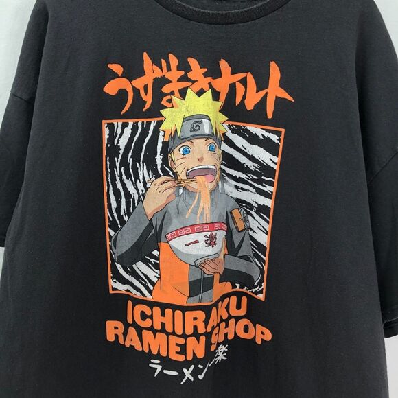 Naruto Shippuden Collection Mens Ramen Shop T-Shirt Black 2007 Size 3XL 54-56 - Picture 4 of 9